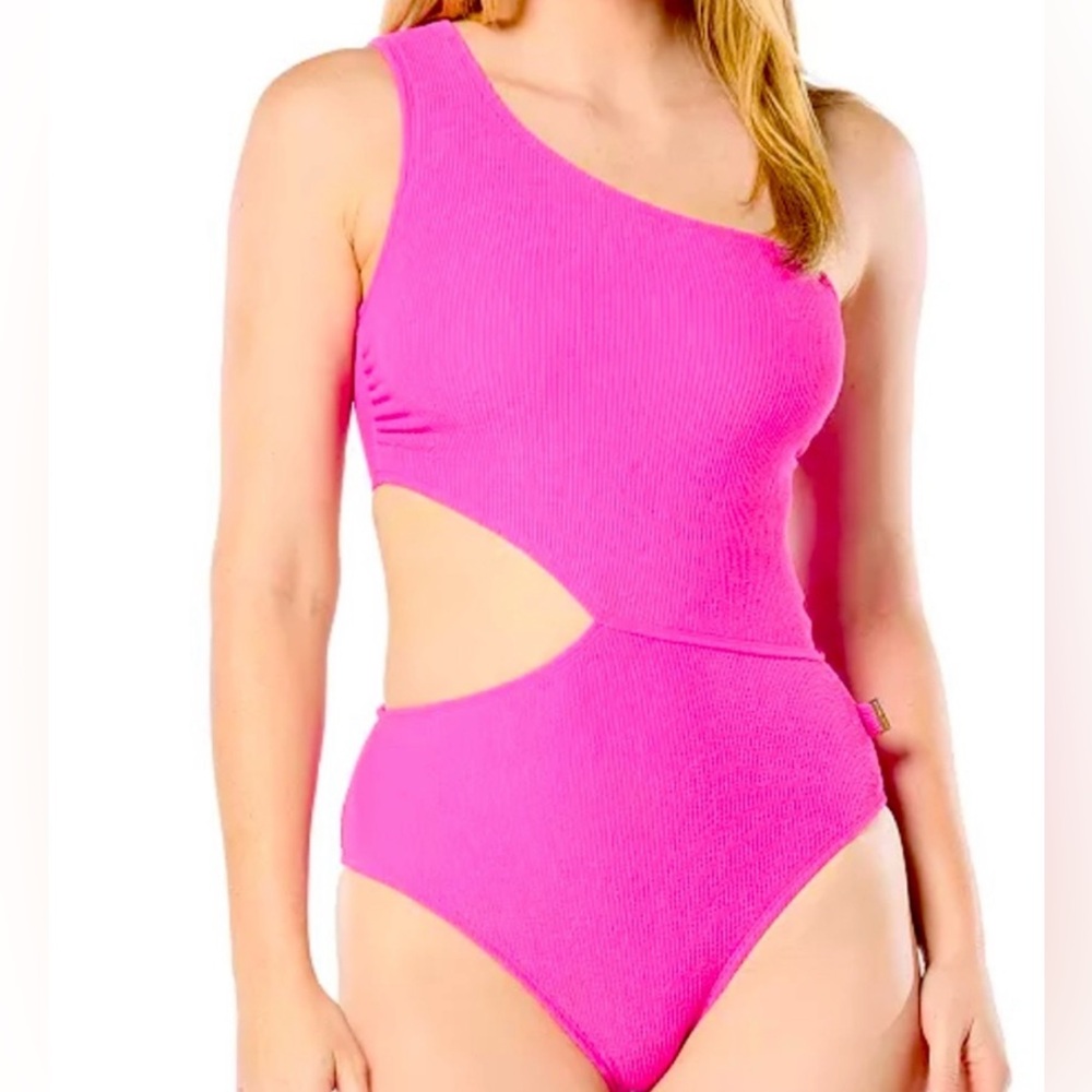 Michael Kors Women's One-Shoulder Side-Cutout Swimsuit